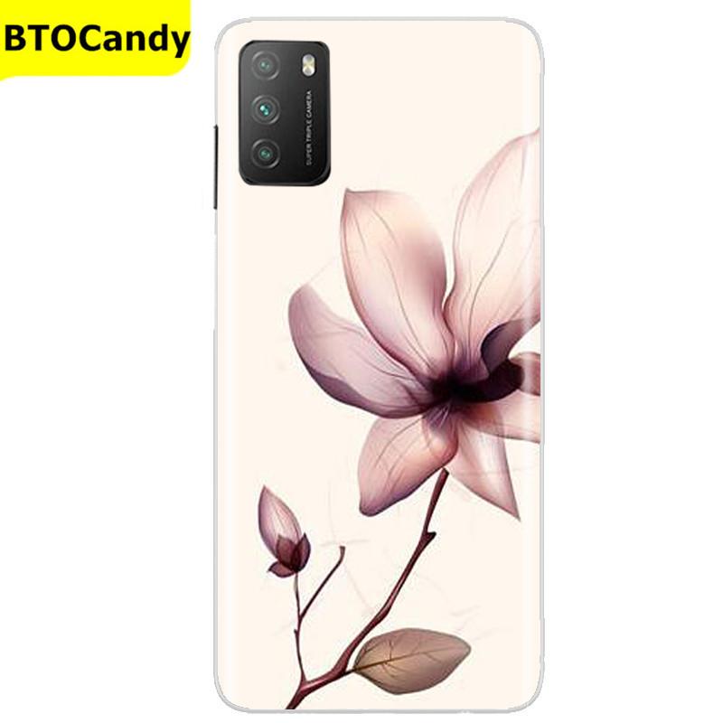 Für POCO M3 Hülle, Weiche Silikon-Rückseite, Telefonhülle für Xiaomi Poco M3 Pro 5G, Rückseitige Abdeckung, Weiche TPU Coque für POCO M 3 M3 Silikonhülle