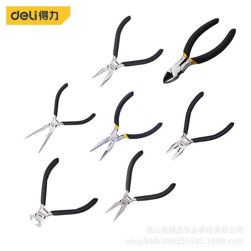 Deli Tools 5-inch Multi-functional Needle-nose & Flat-nose Mini Pliers