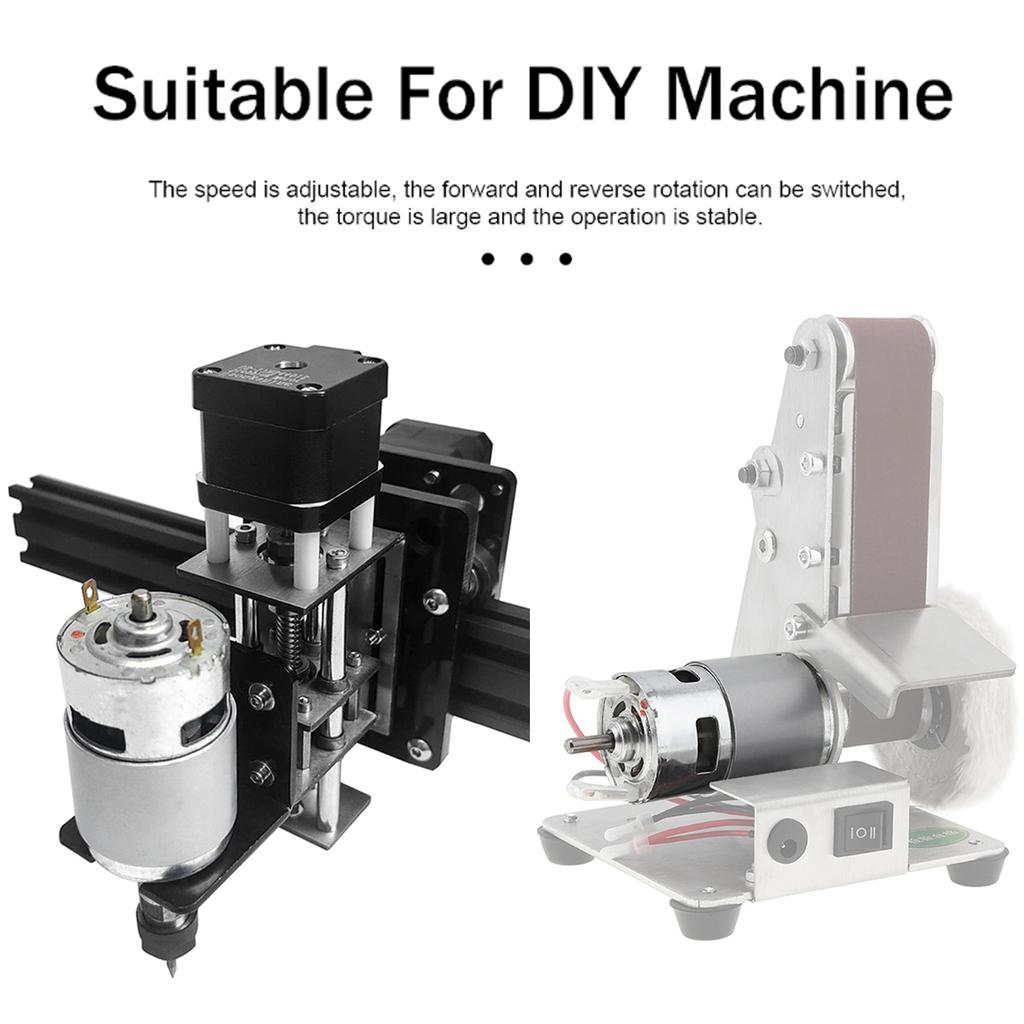 775/795/895 DC Motor 12/24V 3000-15000RPM High Speed Large Torque Motor Tools for Small Drill / Micro Machine with Ball Bearing