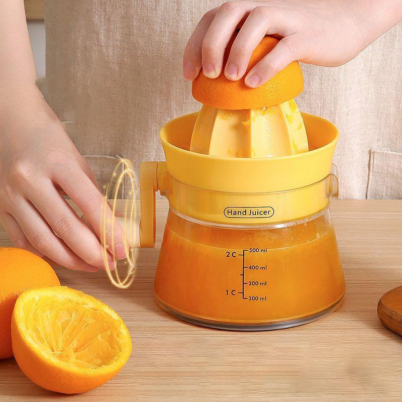 Hand Juicer Portable Orange Lemon Squeezer Multifunctional Manual Citrus Juicer Fruit Residue Separator Home Kitchen Fruit Tool