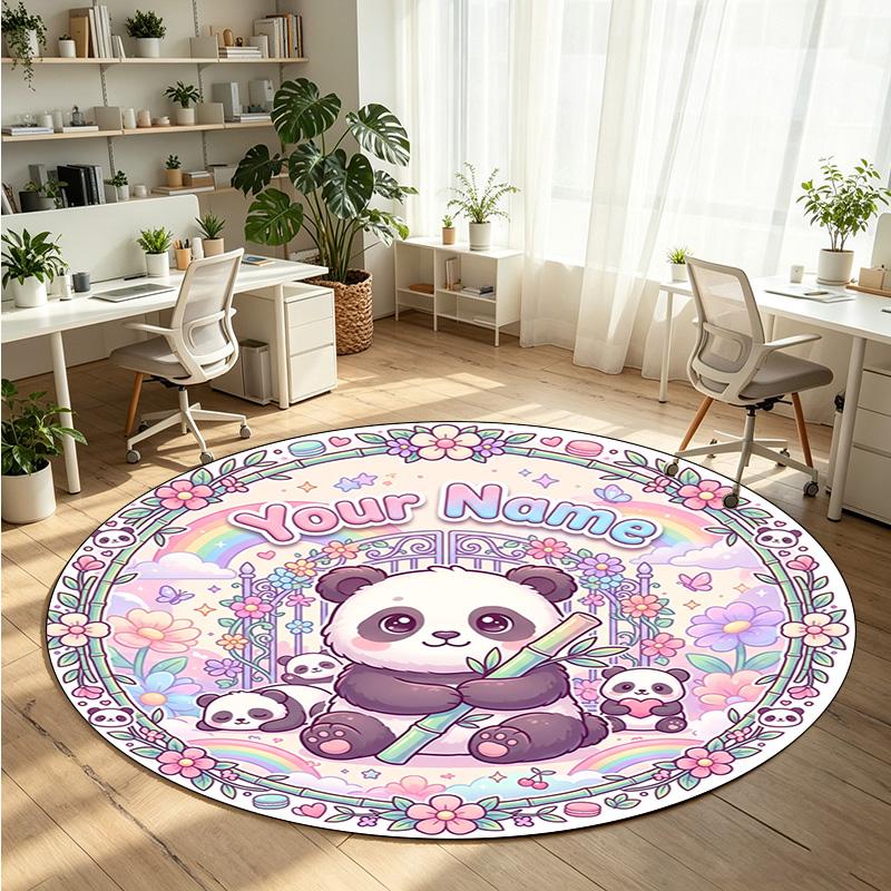Animales salvajes (374) Alfombra de Terciopelo Redonda con Cristales Personalizada con Nombre y Texto Felpudo Personalizado Decoración del Hogar Alfombra de Cristal Antideslizante