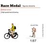1:87 Scale Small Cycling Scene With Detailed Riders And Plant For Home Office Decors Great for Gift Party Decoration