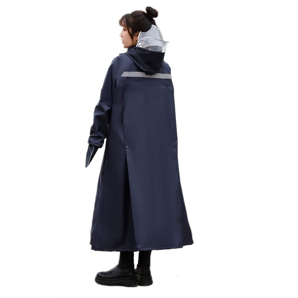 JYZ Long Raincoat for Women and Rain Poncho for Motorcycles and Backpack Includes Large High Storage Bag Fully Heavy Rainy Season Size 3XL Men, Bikes,