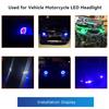 1Pair COB Angel Eyes Halo Rings For LED Car Motorcycle Scooter Headlights 12V With Cover