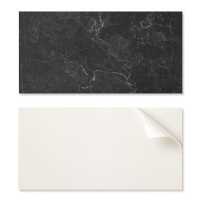 PVC Panel with Motif Easy Decoration for Dining Room 100X50 Cm Marble Pattern with Veins