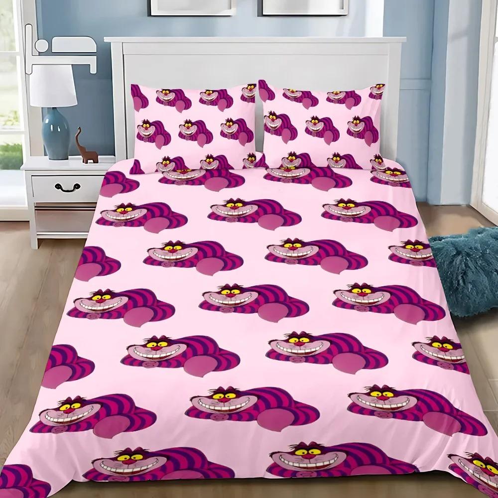 Cartoon Alice In Wonderland Duvet Cover Pillowcase Alice Princess Bedding Set Adult Boy Girl Bedroom Decoration Children Gift