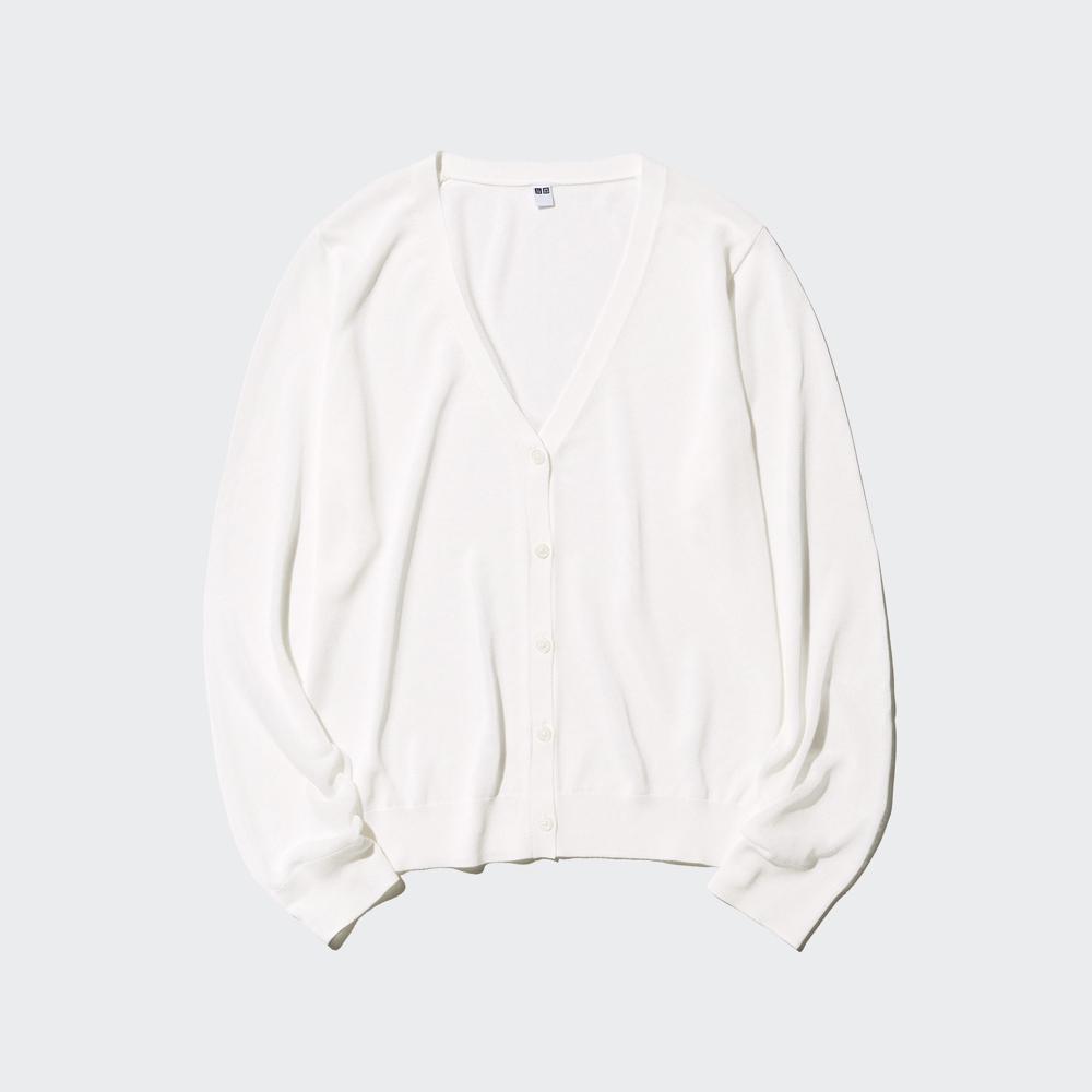 

Легкий кардиган UNIQLO с v-образным вырезом и длинными рукавами