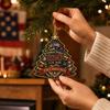 2D Acrylic Christmas Tree Ornament Hanging Decoration for Holiday Tree
