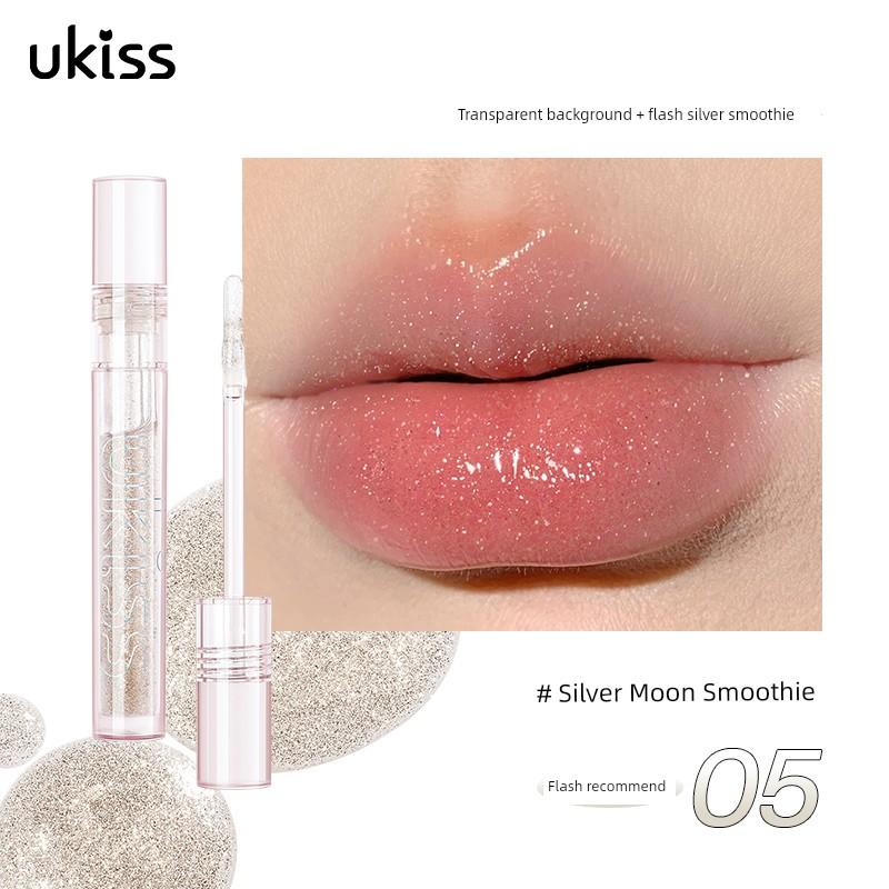 Ukiss Lip Glaze Transparent Lip Oil Glassy Mirror-Like Glossy Moisturizing Lipstick Lip Gloss Lip Balm Lip Color Lip Honey
