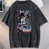 Anime GUNDAM Barbatos Graphic Printed Tshirt Mens and Womens Washed Tshirt High Quality Vintage Cotton Tshirt YK Top