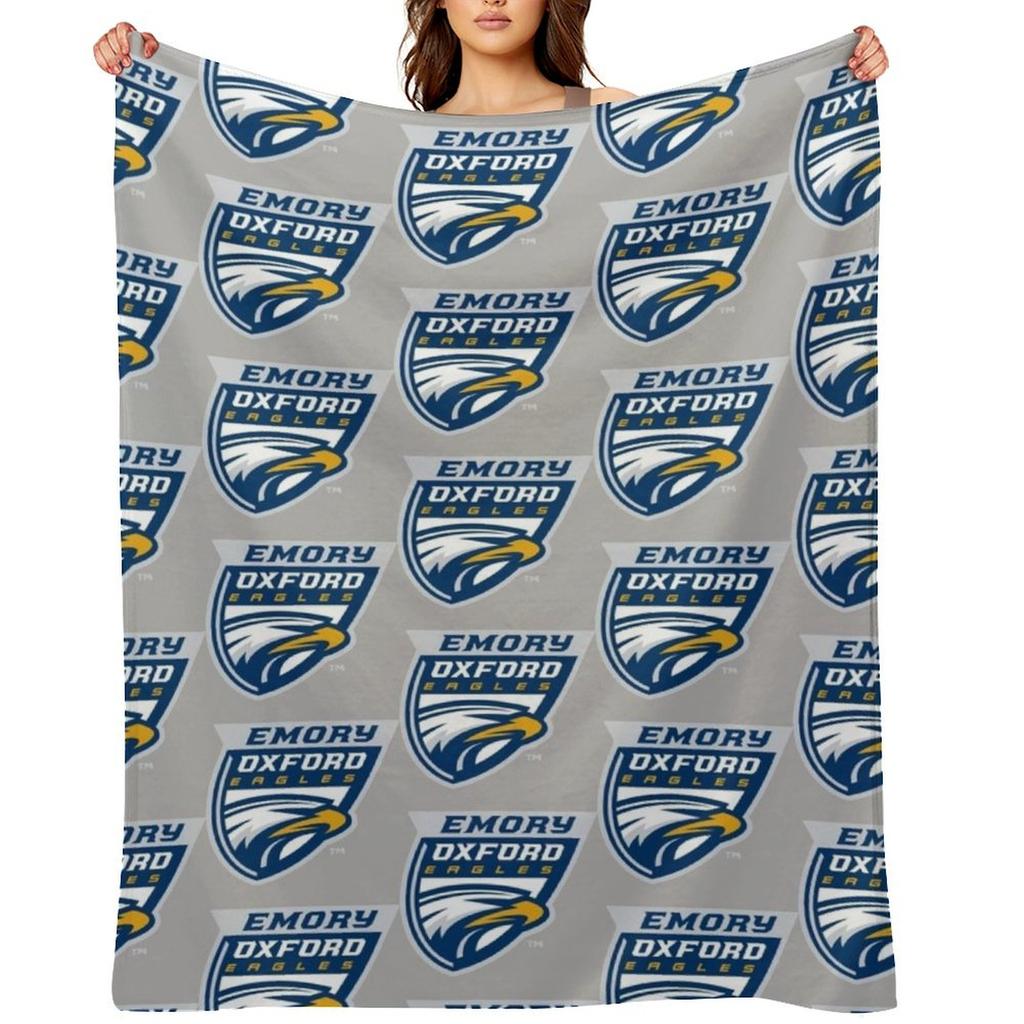Emory U Eagles Throw Blanket Decorative Sofas Soft Plaid Luxury Weighted Blankets