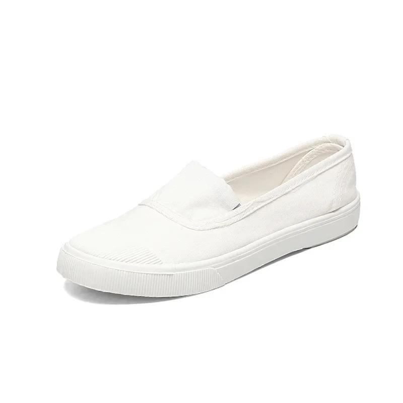 Women's Vulcanized Shoes 2024 Summer New Half Slippers Canvas Shoes Women Thin Style Student Versatile Casual Shoes
