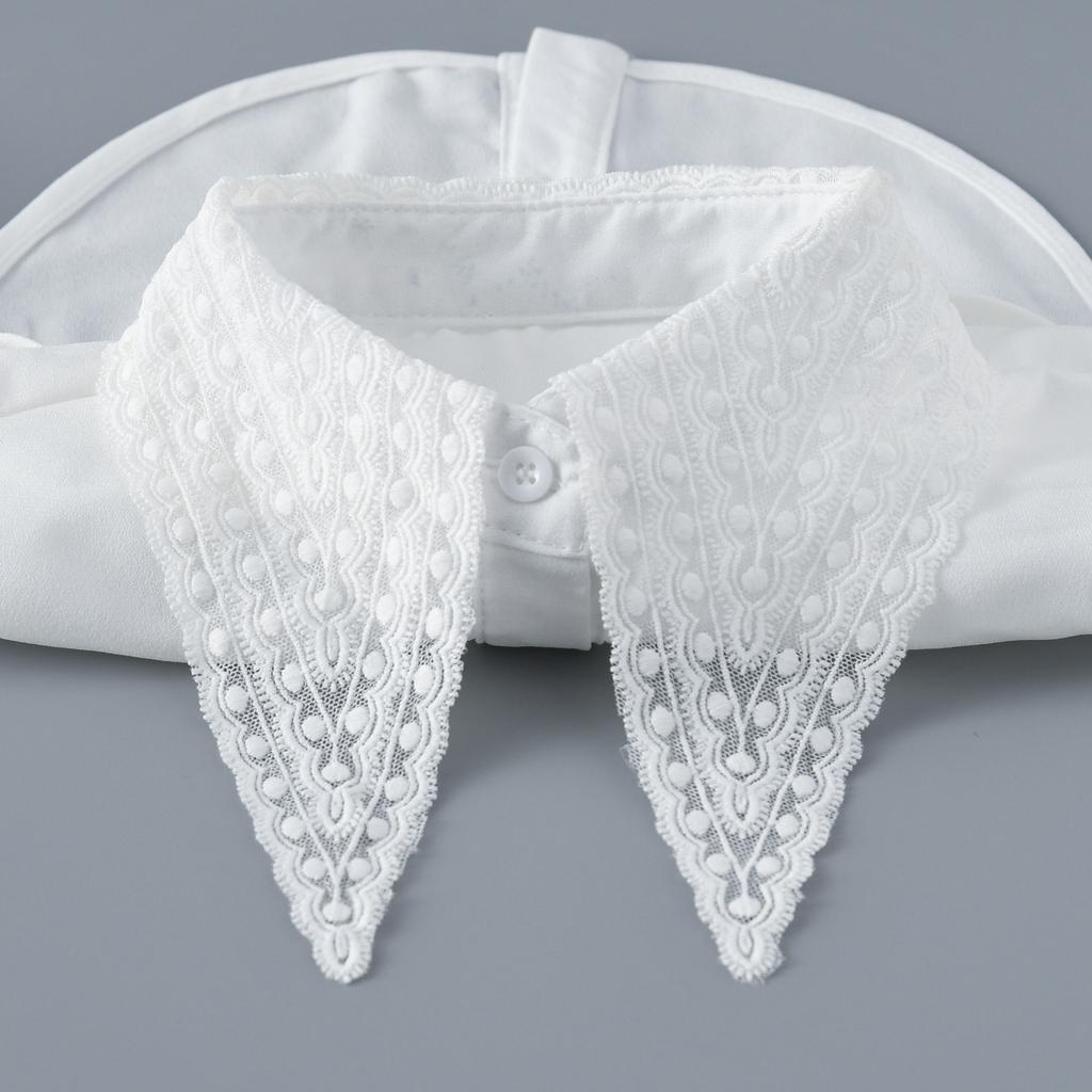 Big Pointed Fake Collar Female Shirt Detachable White Lace Collar Women's Fake Collar Shirt Lapel Casual Sweaters Accessories