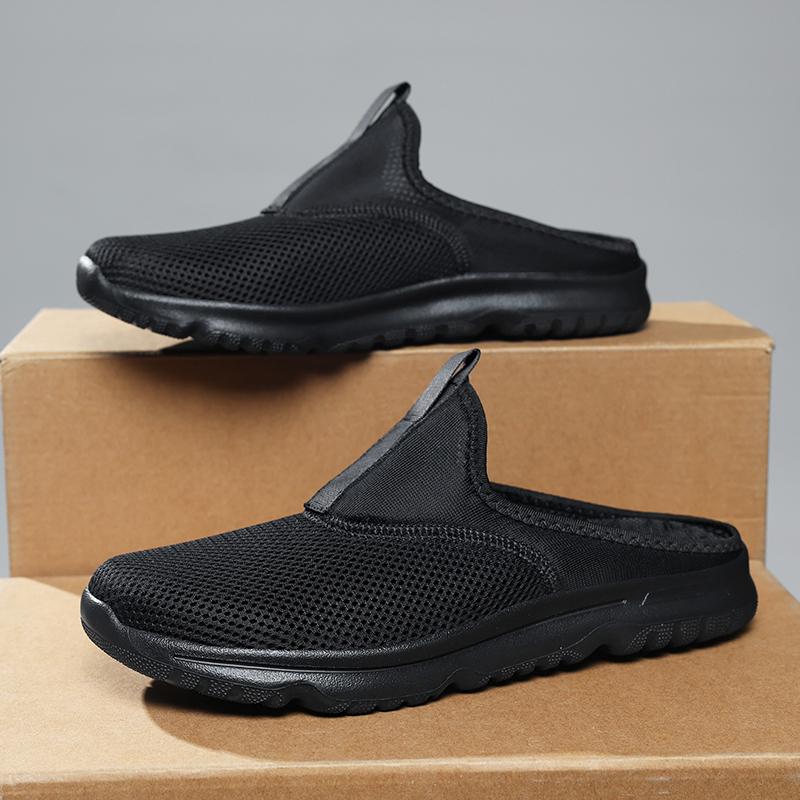 Fashion Men Slippers Summer Breathable Home Indoor Slippers Men Thick Bottom Slides Fashion Couple Walking Shoes Plus Size 36-48