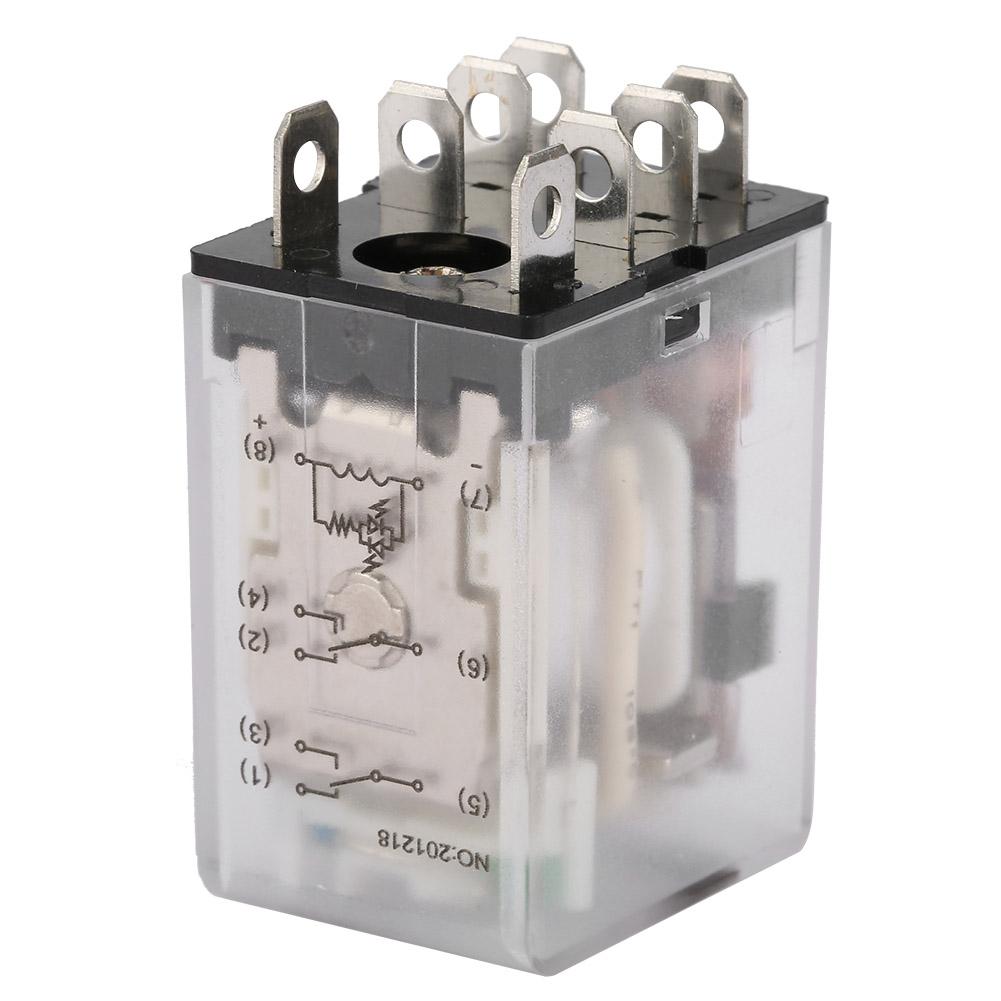 6VDC 8 Pins Two Open Two Closed Electromagnetic Relay 10A with Green Indicator Light