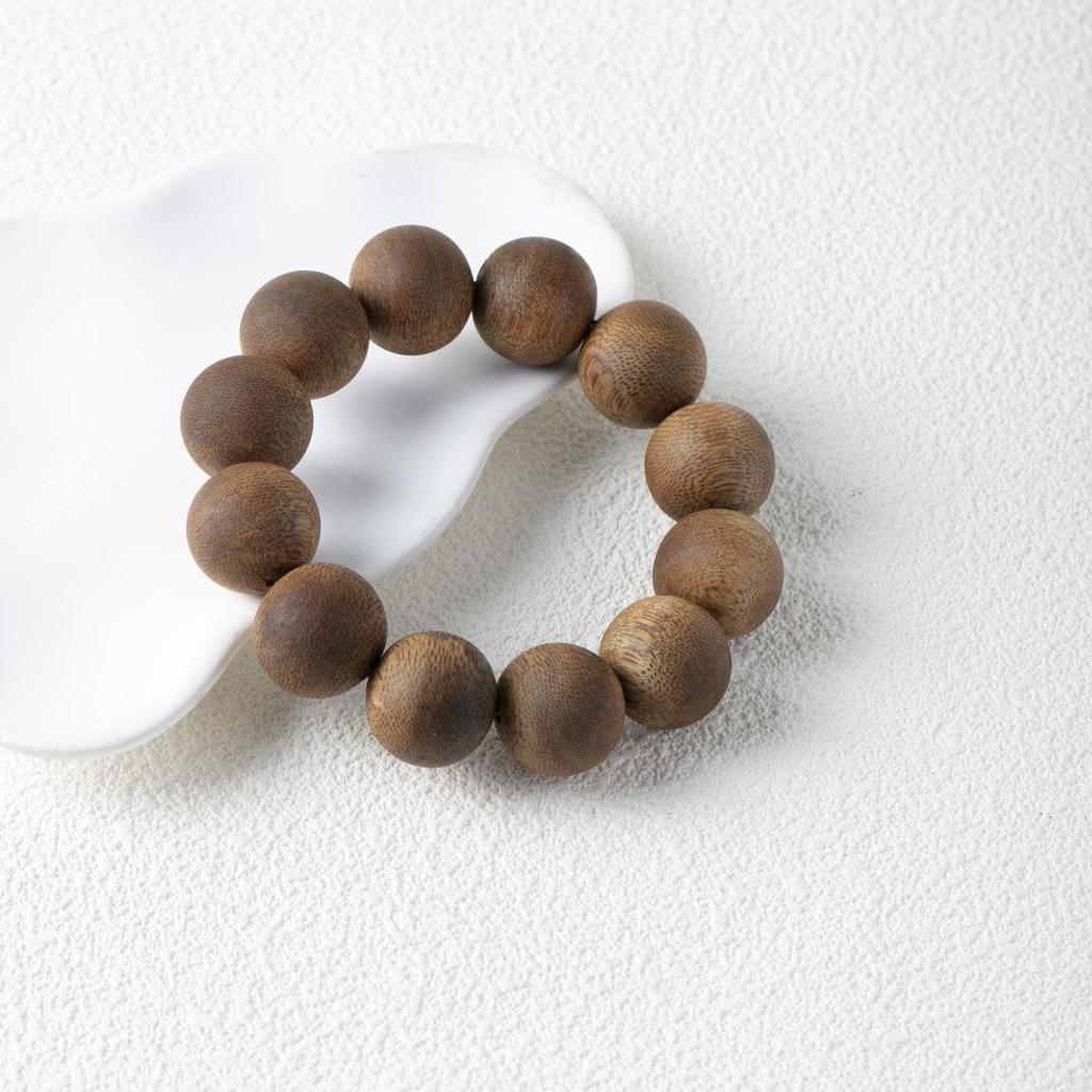 Natural Kynam Agarwood 108-Bead Multi-Strand Prayer Bracelet for Women and Men