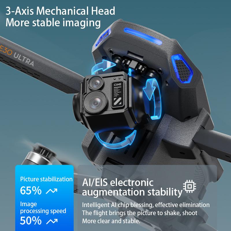 AE30 Ultra GPS Drone 4K Profesional HD Camera 3-Axis Gimbal Brushles Airdrop RC Quadcopter 5.5inch Screen Control Fishing Drones