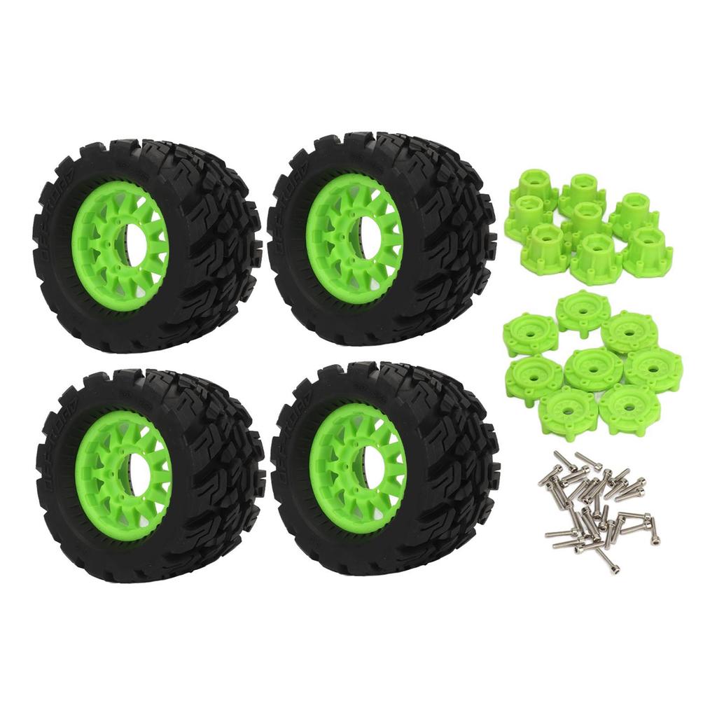 4 buc Roți și Anvelope RC Textură Inegală Aderență Puternică Îngroșate Ponderate de Rezervă Anvelope RC din Cauciuc pentru Mașini RC 1/8 1/10