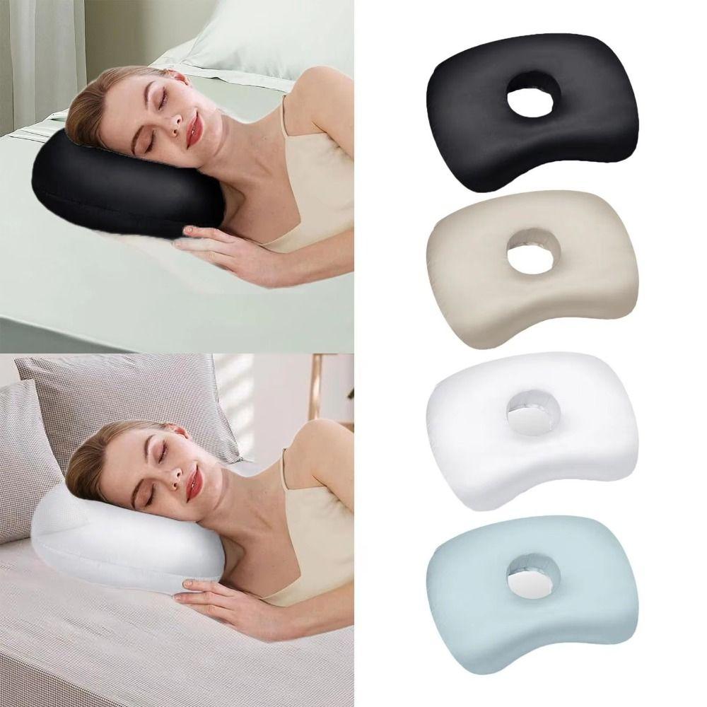 Portable Ear Piercing Pillow Ergonomic Ear Hole Donut Pillow Soft Ear Guard Pillow Bedroom