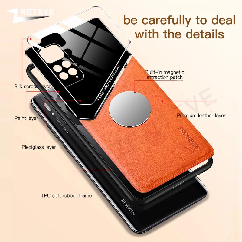 For Redmi Note11 Zroteve PU Leather Car Magnetic Hard PC Cover For Xiaomi Redmi Note 11 S 11S 12S 12 Pro Plus Xiomi Note12 Case