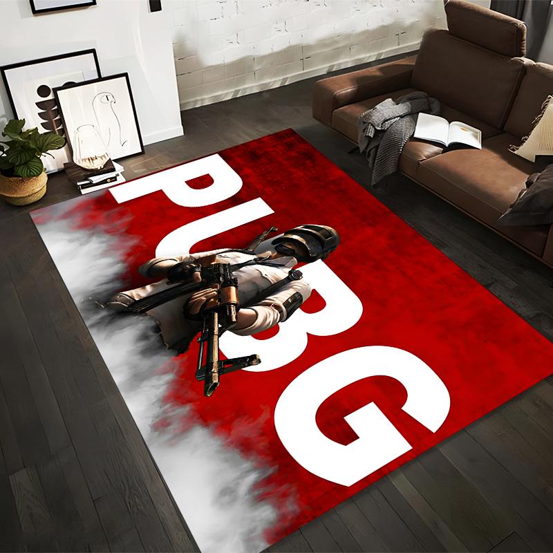 

PUBG Themed Rug, Dynamic Combat Atmosphere Suitable for use as an anti-slip game mat for living room and bedroom sofas 40x60cm( 15x23in )