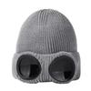 Windproof Ski Beanie with Goggles Warm Knitted Woolen Hat for Men & Women Thermal Headwear for Cold Weather Winter Outdoor Gear