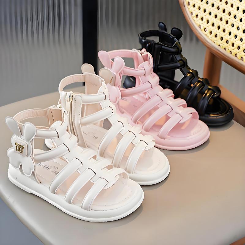 Western style sandals children's Roman shoes soft sole open toe little girl princess shoes
