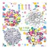 Renjzle DIY Bead Kit, Approximately 566 Pieces, Large Capacity Set, Accessory Making, Alphabet Beads, Keychain Parts, Craft Materials, Colorful