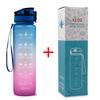 1L/500mL Plastic Kettle Tritan Material Matte Gradient Bounce Sports Water Bottle Space Cup Travel Cup