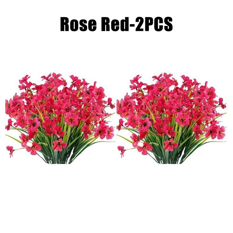 

33cm Faux Flowers Faux Flowers Artificial Plastic Green Shrubs Artificial Wedding Bouquets Fake Flowers Home Garden Decoration