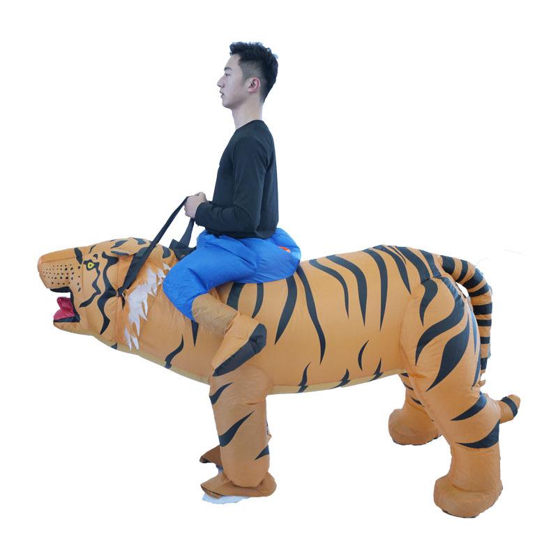 Tiger aufblasbarer Anzug reitet Bestie aufblasbares Kostüm Halloween Explosives Partyauftrittskostüm Direktverkauf
