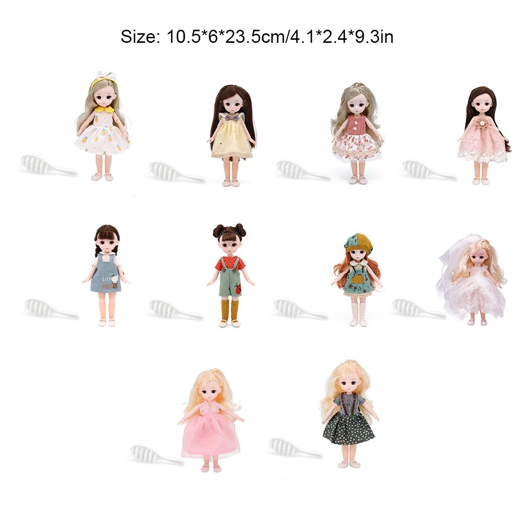 Simulation Ball-jointed Doll with Handbag Makeup Movable Joints Handmade Dolls Dress Up Toy Accessories Christmas Birthday