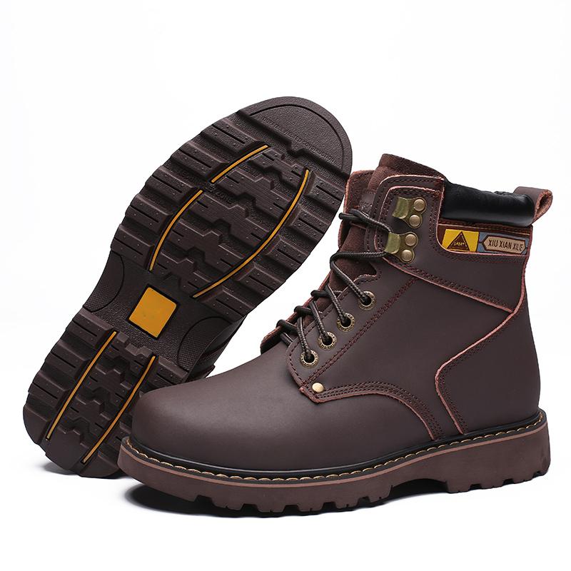 Men Genuine Leather Winter Ankle Women Tactical Trekking Snow Yellow Designer Tactical Boots Outdoor for Men Work Shoes Sneakers