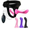 Vibrierendes Strap-On-Geschirr mit Fernbedienung - Dildo-Set für Paare Pegging Duale Stimulationsspiele