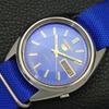 Seiko 5 AUTOMATIC VINTAGE 7009A JAPAN MENS BLUE COLOR DIAL WATCH A702646-1 R209-a702646