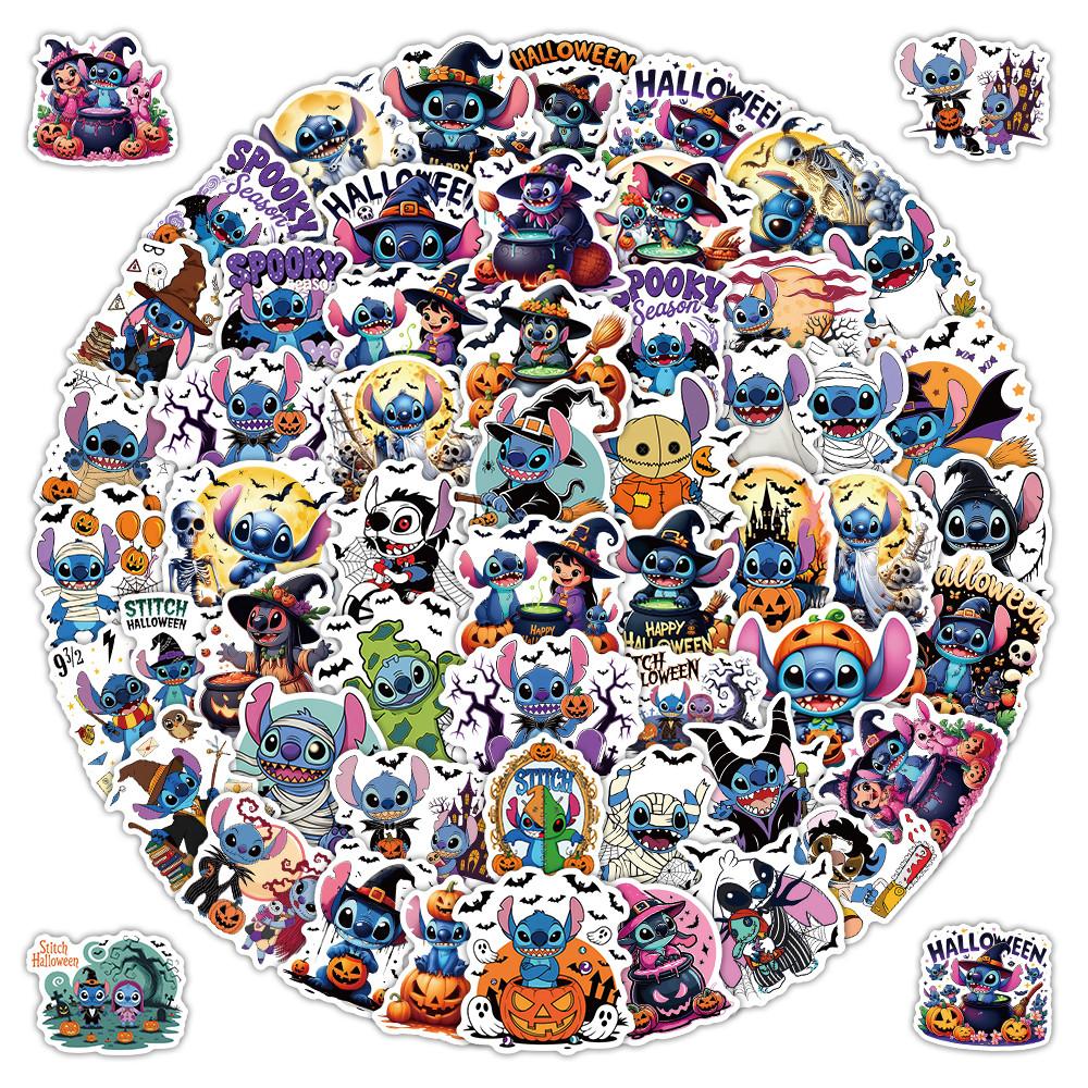 52 Pcs Halloween Stitch Stickers - Cute Festive Designs Perfect For Notebook Phone Case Holiday Decor Fun Diy Embellishment