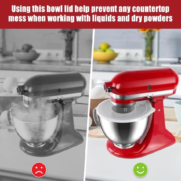 Kunststoff-Mixerdeckel, Ersatzdeckel, Mixerabdeckung, Rührschüsseldeckel, Ausgießschutz, Zubehör für 4,5-QT-/5-QT-Mixer