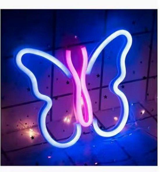 LED Neon Butterfly & Planet Wall Light - Decorative E-sports, Bar, and Photo Prop Night Light