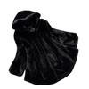 Large size fashion autumn and winter new imitation mink leather imitation fur women's coat medium and long hooded light