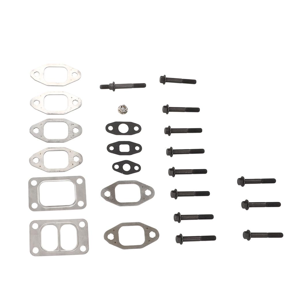 24pcs Exhaust Manifold Bolt Gasket Kit Metal Alloy Replacement for Dodge for Cummins 5.9L 12V