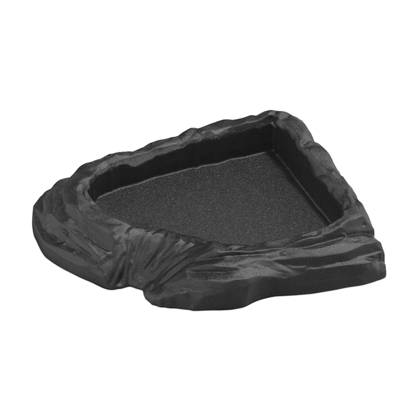 

Reptile Water Dish Decor Reptile Feeding Dish Reptile Bathing Pool Tortoise for Gecko Chameleon Pet Supplies Semi Aquatic Snake чорний