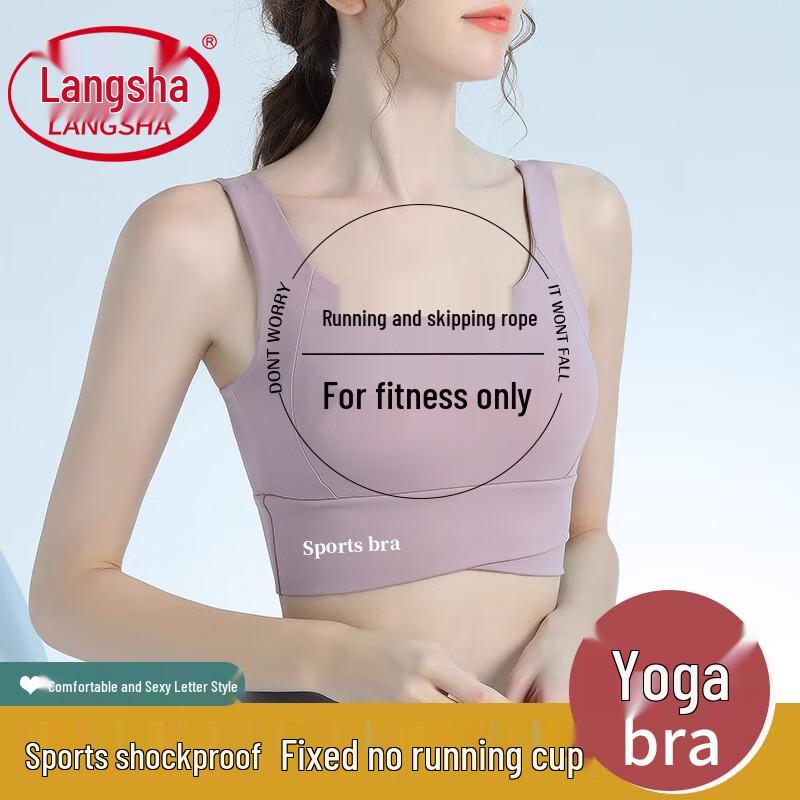 Langsheng Women s High-Impact Sports Bra Top L
