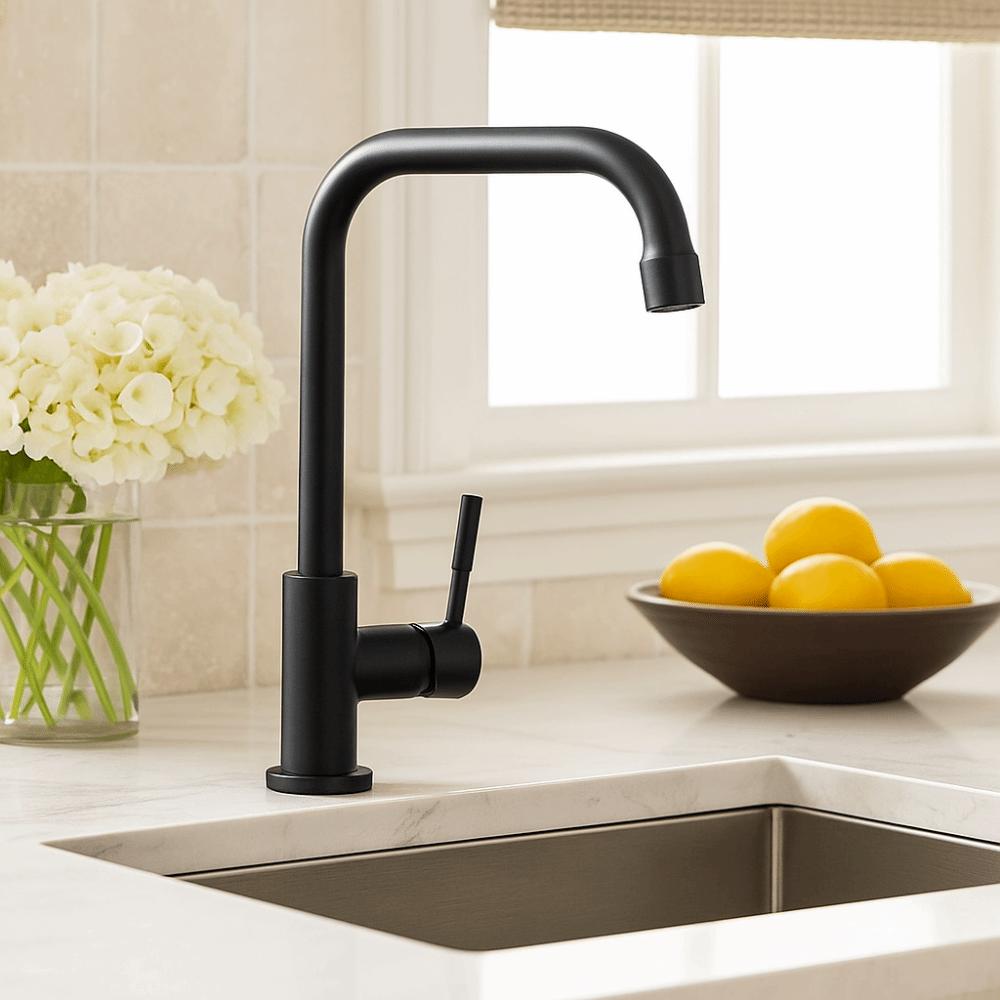 Universal Kitchen Faucet Stainless Steel Single Cold Water Tap Rotatable Spout Faucet  Kitchen