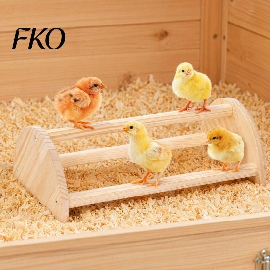 Hühnerstange Holz Küken Sitzstange Ständer, Kiefernholz Stange, Halbkreisförmiges Geflügelstall Spielzeug Klettergerüst für Aufzuchtbox Papageien Gebrauch, Montage