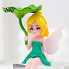 Fairy Garden Decor Miniature Figurines Little Girls Ornaments with Lotus Leaf for Small Decoration Flower Pot Moss Landscapes Home Desk Shelf Car