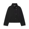 Womens Casual Stand Collar Long Sleeve Solid Color Commute Jacket Outerwear