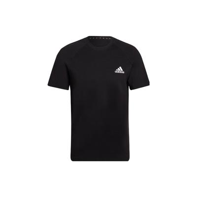 Solid Color Logo Casual Sports Short Sleeve T-Shirt Men Tops Black HE2238