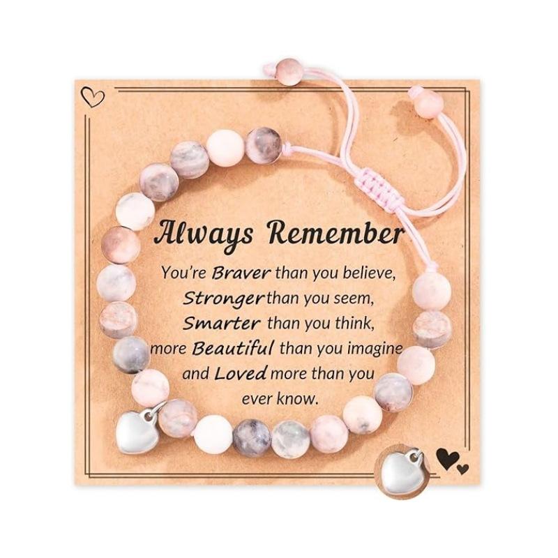 JYL TS Bracelet Adjustable  Pink Zebra Heart Pendant Awakens Romantic Vibes