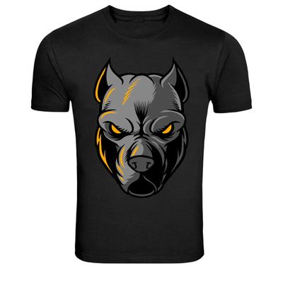 Pitbull Hunde Kopf Fierse Maskottchen Tier Grafik T-Shirt