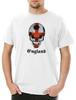 Classic Football England Skull Flag Mens T-Shirt Mens Womens Tees Top Hooligan Skull Skull